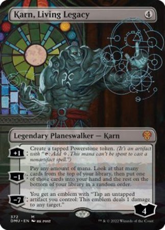 Karn Living Legacy 372 Alternate Art Borderless Dominaria United Collector Booster Singles Karn Living Legacy 372 Alternate Art Borderless Dominaria United Collector Booster Singles