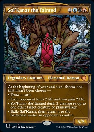 Sol Kanar the Tainted 318 Showcase Stained Glass Dominaria United Collector Booster Singles Sol Kanar the Tainted 318 Showcase Stained Glass Dominaria United Collector Booster Singles