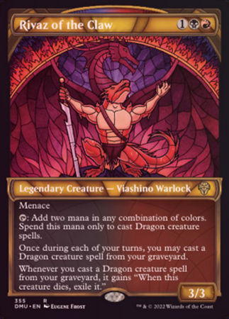 Rivaz of the Claw 355 Showcase Stained Glass Textured Foil Rivaz of the Claw 355 Showcase Stained Glass Textured Foil