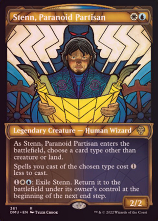 Stenn Paranoid Partisan 361 Showcase Stained Glass Textured Foil Stenn Paranoid Partisan 361 Showcase Stained Glass Textured Foil