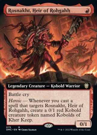 Rosnakht Heir of Rohgahh 075 Extended Art Dominaria United Commander Rosnakht Heir of Rohgahh 075 Extended Art Dominaria United Commander