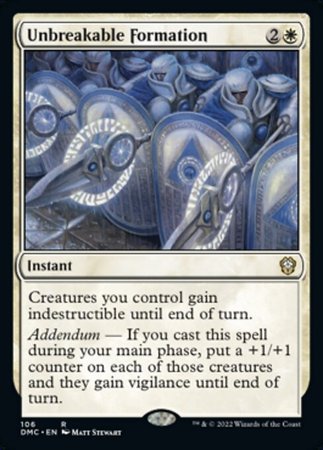 Unbreakable Formation 106 Unbreakable Formation 106