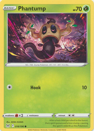 Phantump 016 196 Common Sword Shield Lost Origin Singles Phantump 016 196 Common Sword Shield Lost Origin Singles