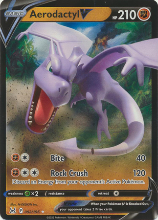 Carta Pokémon Aerodactyl V Astro 93/196