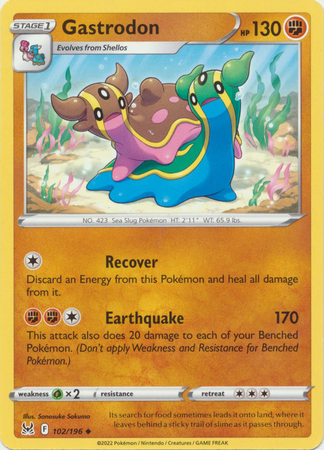 Gastrodon 102 196 Uncommon Sword Shield Lost Origin Singles Gastrodon 102 196 Uncommon Sword Shield Lost Origin Singles