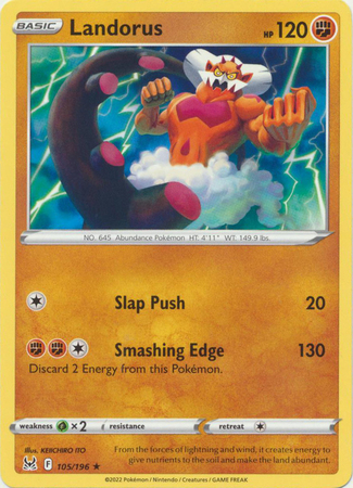 Landorus 105 196 Rare Sword Shield Lost Origin Singles Landorus 105 196 Rare Sword Shield Lost Origin Singles