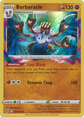 Barbaracle 107 196 Holo Rare Barbaracle 107 196 Holo Rare