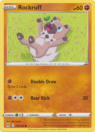 Rockruff 109 196 Common Sword Shield Lost Origin Singles Rockruff 109 196 Common Sword Shield Lost Origin Singles