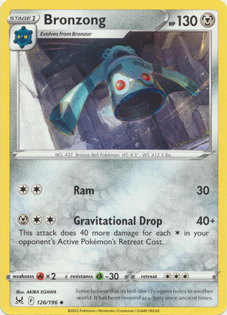 Bronzong 126 196 Uncommon Sword Shield Lost Origin Singles Bronzong 126 196 Uncommon Sword Shield Lost Origin Singles