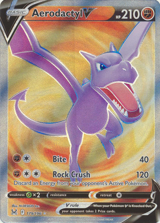 Mavin  Pokémon TCG Aerodactyl V Sword & Shield - Lost Origin 179/196  Regular Ultra Rare