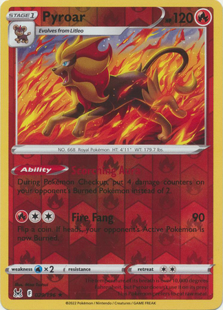 Pyroar - 12/119 - Rare Non Holo Pokemon Card XY Phantom Forces DMG