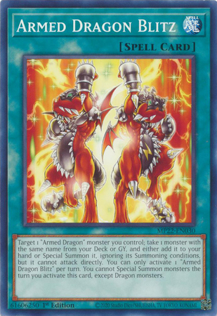 Armed Dragon Blitz MP22 EN030 Common 1st Edition 2022 Mega Tin Pharaoh s Gods 1st Edition Singles Armed Dragon Blitz MP22 EN030 Common 1st Edition 2022 Mega Tin Pharaoh s Gods 1st Edition Singles