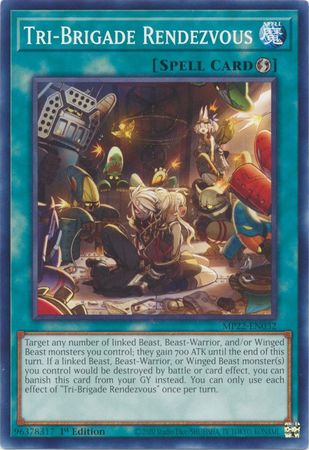 Tri Brigade Rendezvous MP22 EN032 Common 1st Edition 2022 Mega Tin Pharaoh s Gods 1st Edition Singles Tri Brigade Rendezvous MP22 EN032 Common 1st Edition 2022 Mega Tin Pharaoh s Gods 1st Edition Singles