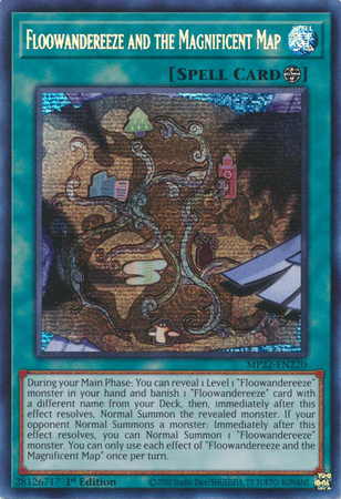 Floowandereeze and the Magnificent Map - MP22-EN220 Prismatic Secret Rare  1st Edition