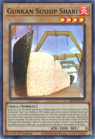 Gunkan Suship Shari MP22 EN127 Super Rare 1st Edition 2022 Mega Tin Pharaoh s Gods 1st Edition Singles Gunkan Suship Shari MP22 EN127 Super Rare 1st Edition 2022 Mega Tin Pharaoh s Gods 1st Edition Singles