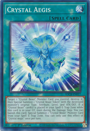 Crystal Aegis SDCB EN017 Common 1st Edition Legend of the Crystal Beasts 1st Edition Singles Crystal Aegis SDCB EN017 Common 1st Edition Legend of the Crystal Beasts 1st Edition Singles