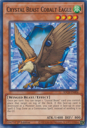 Crystal Beast Cobalt Eagle SDCB EN006 Common 1st Edition Legend of the Crystal Beasts 1st Edition Singles Crystal Beast Cobalt Eagle SDCB EN006 Common 1st Edition Legend of the Crystal Beasts 1st Edition Singles