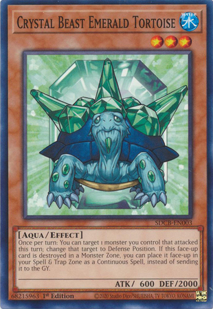 Crystal Beast Emerald Tortoise SDCB EN003 Common 1st Edition Legend of the Crystal Beasts 1st Edition Singles Crystal Beast Emerald Tortoise SDCB EN003 Common 1st Edition Legend of the Crystal Beasts 1st Edition Singles