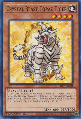 Crystal Beast Topaz Tiger SDCB EN004 Common 1st Edition Crystal Beast Topaz Tiger SDCB EN004 Common 1st Edition