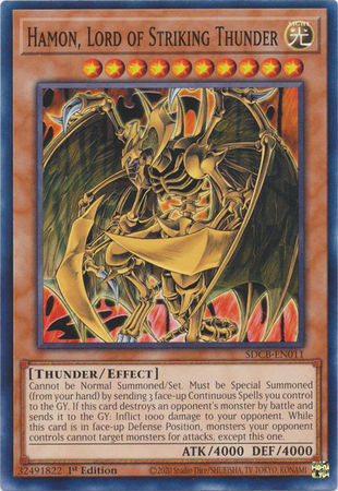 Hamon Lord of Striking Thunder SDCB EN011 Common 1st Edition Legend of the Crystal Beasts 1st Edition Singles Hamon Lord of Striking Thunder SDCB EN011 Common 1st Edition Legend of the Crystal Beasts 1st Edition Singles