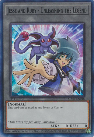 Jesse and Ruby Unleashing the Legend SDCB EN048 Super Rare 1st Edition Legend of the Crystal Beasts 1st Edition Singles Jesse and Ruby Unleashing the Legend SDCB EN048 Super Rare 1st Edition Legend of the Crystal Beasts 1st Edition Singles