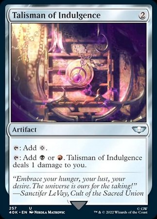 Talisman of Indulgence 257 Universes Beyond Warhammer 40 000 Singles Talisman of Indulgence 257 Universes Beyond Warhammer 40 000 Singles