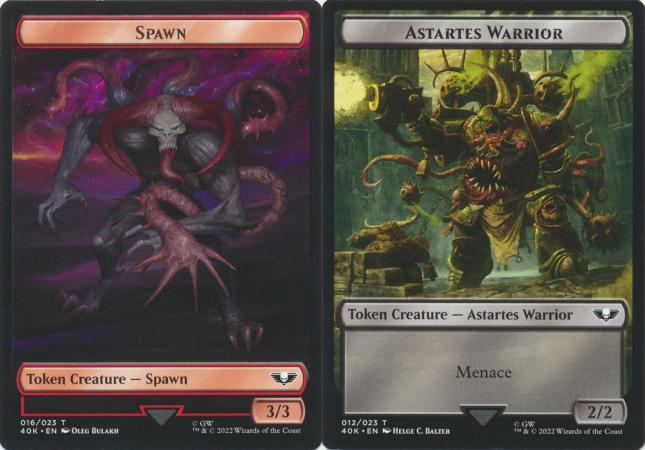 Spawn 016 023 Astartes Warrior 012 023 Double sided Token Spawn 016 023 Astartes Warrior 012 023 Double sided Token