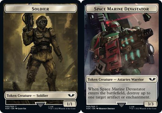 Soldier 002 023 Space Marine Devastator 005 023 Double sided Token Soldier 002 023 Space Marine Devastator 005 023 Double sided Token