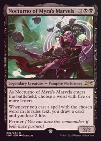 Nocturno of Myra s Marvels 082 244 Foil Unfinity Foil Singles Nocturno of Myra s Marvels 082 244 Foil Unfinity Foil Singles