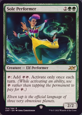 Sole Performer 154 244 Foil Unfinity Foil Singles Sole Performer 154 244 Foil Unfinity Foil Singles