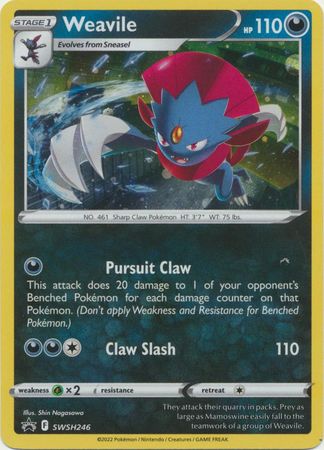 Weavile SWSH246 Holo Promo Pokemon Sword Shield Promos Weavile SWSH246 Holo Promo Pokemon Sword Shield Promos