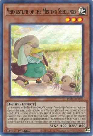 Vernusylph of the Misting Seedlings DABL EN026 Super Rare 1st Edition Vernusylph of the Misting Seedlings DABL EN026 Super Rare 1st Edition