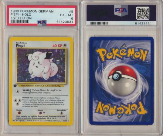 1ST EDITION shops GERMAN Pokémon Base Set Clefairy - holo - 5/102