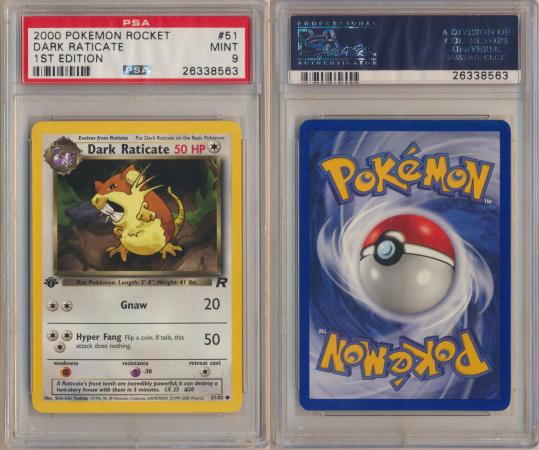 First edition Pokemon Dark Raticate sale 51/82