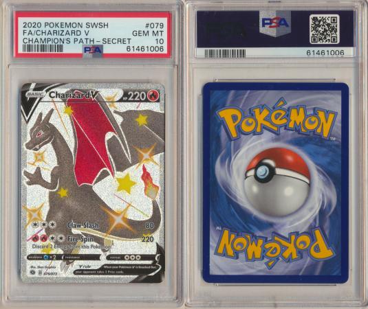 Charizard V PSA 10 Full Art SECRET HOLO (4085) 079/073 - Pokemon Graded  Cards » Champion's Path - Graded Power