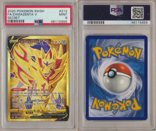 Zamazenta V Gold Secret - 212/202 - Sword & Shield – Card Cavern