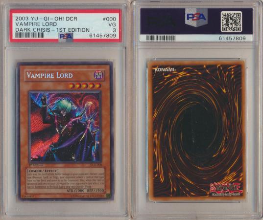 Vampire Lord - DCR-000 - PSA 3 VG - Secret Rare 1st Edition 7809