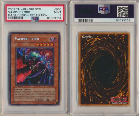 Vampire Lord - DCR-000 - PSA 9 MINT - Secret Rare 1st Edition 3704