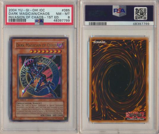 Dark Magician of Chaos IOC 065 PSA 8 NM MT Ultra Rare 1st Edition 7799 PSA Graded Yugioh Cards Dark Magician of Chaos IOC 065 PSA 8 NM MT Ultra Rare 1st Edition 7799 PSA Graded Yugioh Cards