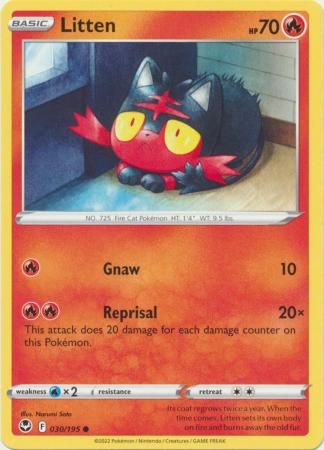 Litten 030 195 Common Sword Shield Silver Tempest Singles Litten 030 195 Common Sword Shield Silver Tempest Singles