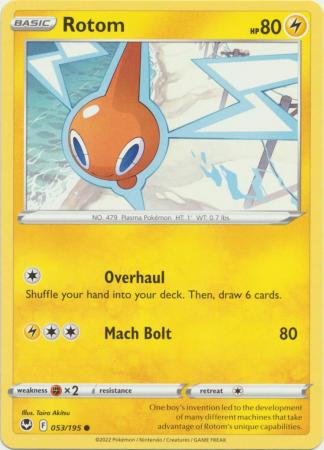 Rotom 053 195 Common Sword Shield Silver Tempest Singles Rotom 053 195 Common Sword Shield Silver Tempest Singles