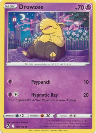 Drowzee 060 195 Common Sword Shield Silver Tempest Singles Drowzee 060 195 Common Sword Shield Silver Tempest Singles