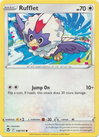 Rufflet 148 195 Common Sword Shield Silver Tempest Singles Rufflet 148 195 Common Sword Shield Silver Tempest Singles