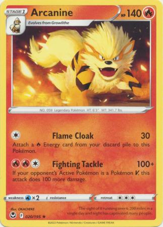 Arcanine 020 195 Rare Arcanine 020 195 Rare