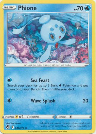 Phione 045 195 Rare Sword Shield Silver Tempest Singles Phione 045 195 Rare Sword Shield Silver Tempest Singles