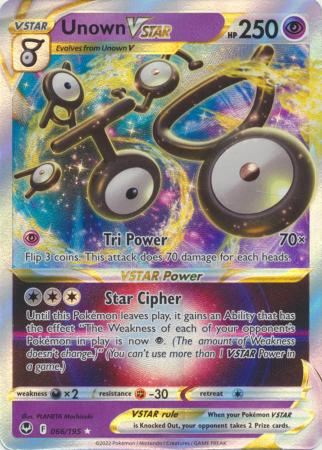 Unown V 065/195 Pokemon 2023 Full Art Silver Tempest