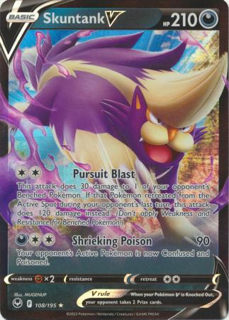 Skuntank V 108 195 Ultra Rare Sword Shield Silver Tempest Singles Skuntank V 108 195 Ultra Rare Sword Shield Silver Tempest Singles
