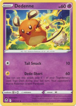 Dedenne 085 195 Uncommon Sword Shield Silver Tempest Singles Dedenne 085 195 Uncommon Sword Shield Silver Tempest Singles
