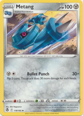 Metang 118 195 Uncommon Sword Shield Silver Tempest Singles Metang 118 195 Uncommon Sword Shield Silver Tempest Singles