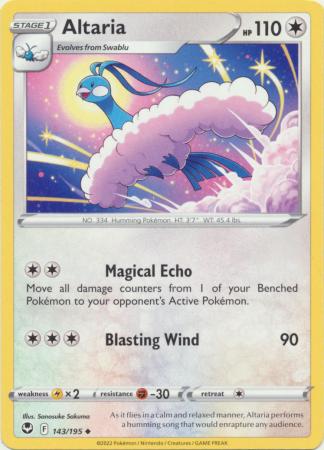 Altaria 143 195 Uncommon Sword Shield Silver Tempest Singles Altaria 143 195 Uncommon Sword Shield Silver Tempest Singles